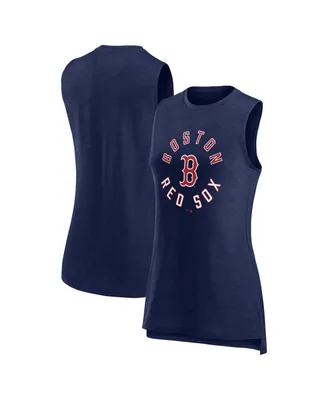 Women's Fanatics Heather Navy Boston Red Sox What Goes Around Tank Top