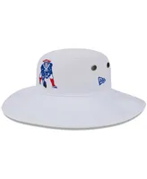 Men's New Era White New England Patriots 2023 Nfl Training Camp Throwback Panama Bucket Hat