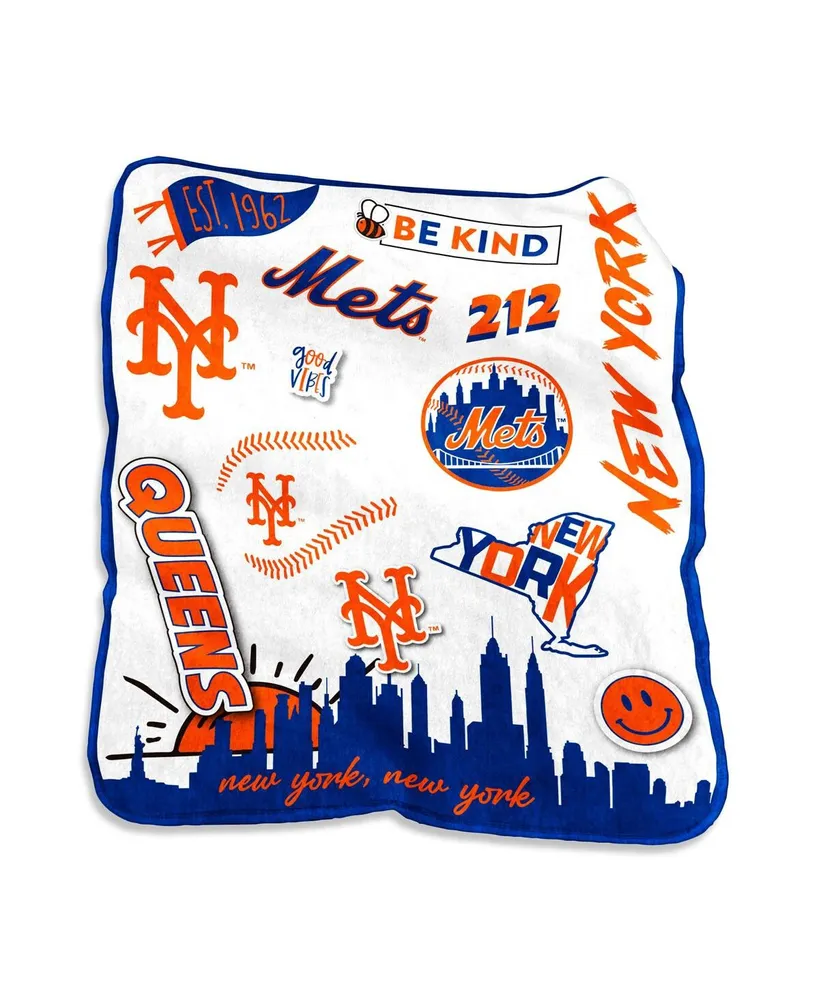 New York Mets 50'' x 60'' Native Raschel Plush Throw Blanket