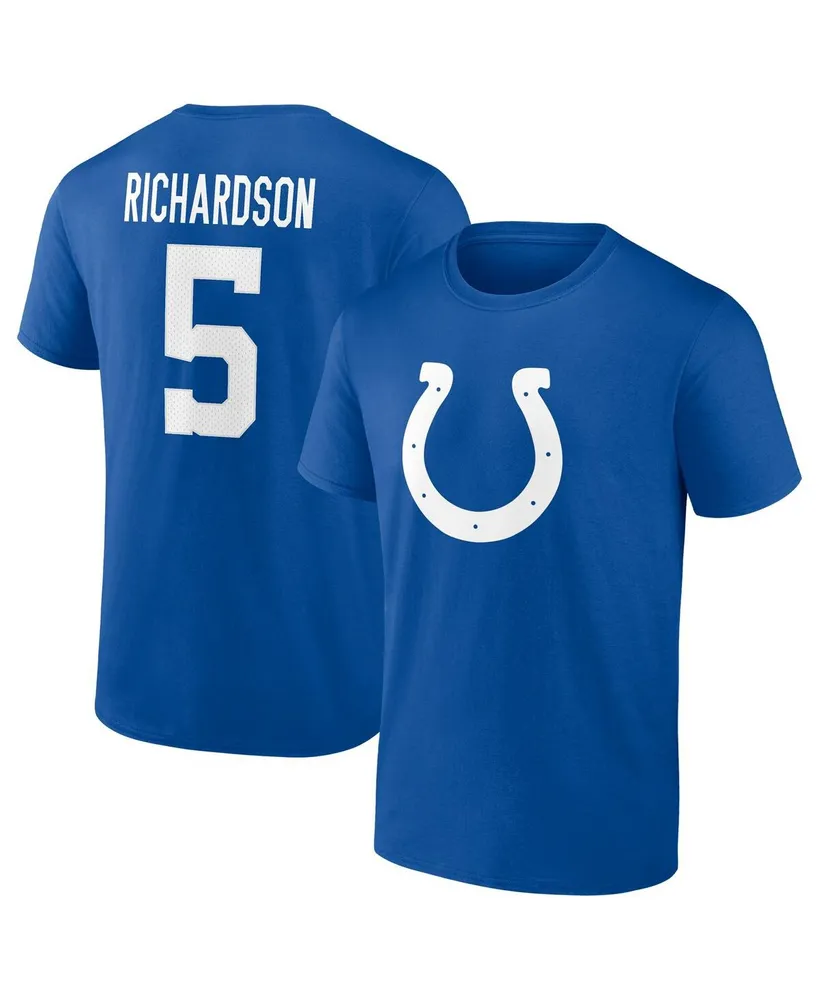 Fanatics Men's Fanatics Anthony Richardson Royal Indianapolis Colts 2023  Nfl Draft First Round Pick Icon Name and Number T-shirt