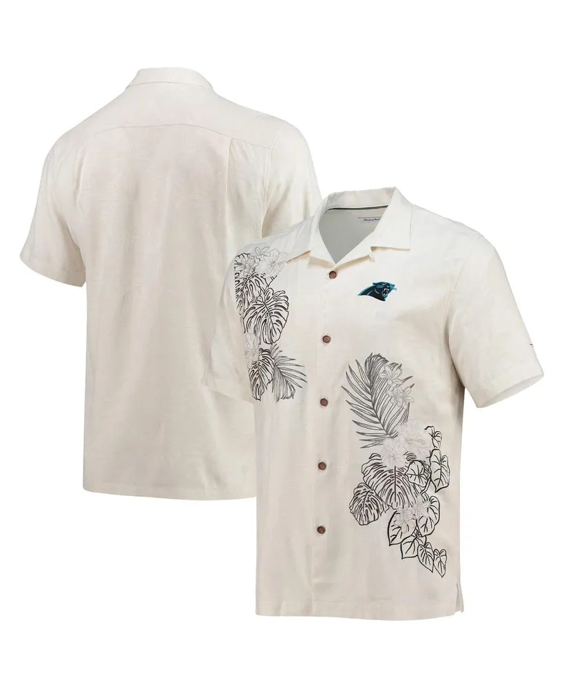 Detroit Tigers Tommy Bahama Paradise Fly Ball Camp Button-Up Shirt - Cream