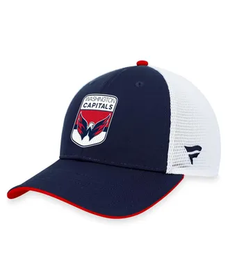 Men's Fanatics Navy Washington Capitals 2023 Nhl Draft On Stage Trucker Adjustable Hat