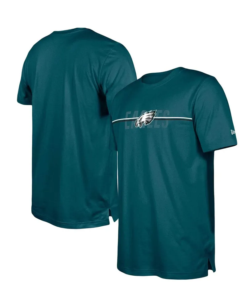 Men's New Era Midnight Green Philadelphia Eagles Third Down Big & Tall Puff Print T-Shirt