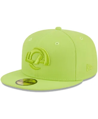 Men's New Era Neon Green Los Angeles Rams Color Pack Brights 59FIFTY Fitted Hat