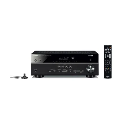 Yamaha Rx-V385BL 5.1 Channel Av Receiver with Ypao Automatic Room Calibration