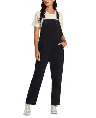 Rvca Juniors' Succession High-Waist Corduroy Overalls