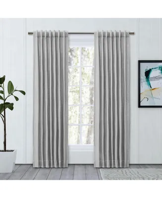 Chevron 80C/20P Sustainable Triple Lined Rod Pocket w/Back Tabs Curtain Panel 48"W x 63"L