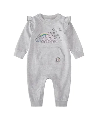 adidas Baby Girls Long Sleeves Graphic Ruffle Coverall