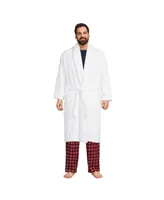 Lands' End Men's Calf Length Turkish Terry Robe