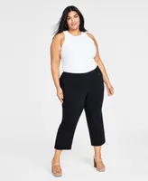 I.n.c. International Concepts Plus Mid-Rise Pull-On Capri Pants, Created for Macy's