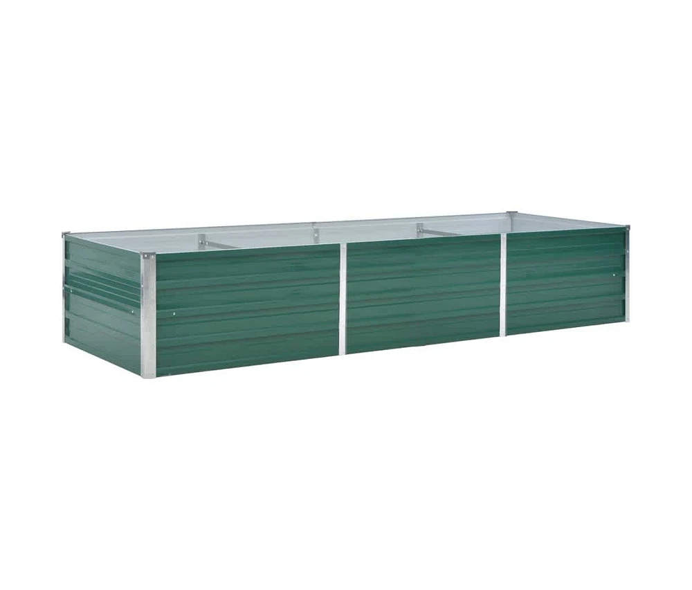 Garden Raised Bed Galvanized Steel 94.5"x31.5"x17.7" Green