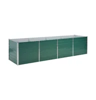 Garden Raised Bed Galvanized Steel 126"x31.5"x31.3" Green