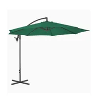 vidaXL Cantilever Umbrella with Steel Pole 118.1" Green