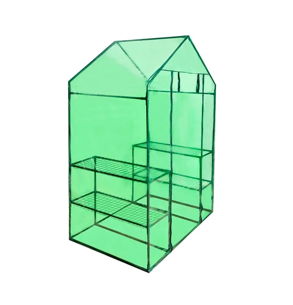 vidaXL Walk-in Greenhouse with 4 Shelves