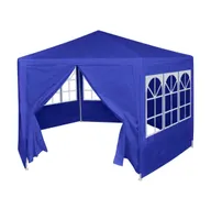 vidaXL Marquee with 6 Side Walls Blue 6.6'x6.6'