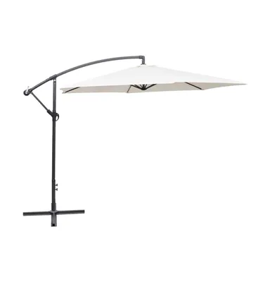 vidaXL Cantilever Garden Parasol 118.1" Sand White