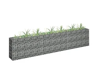 vidaXL Gabion Raised Bed Galvanized Steel 106.3"x11.8"x23.6"