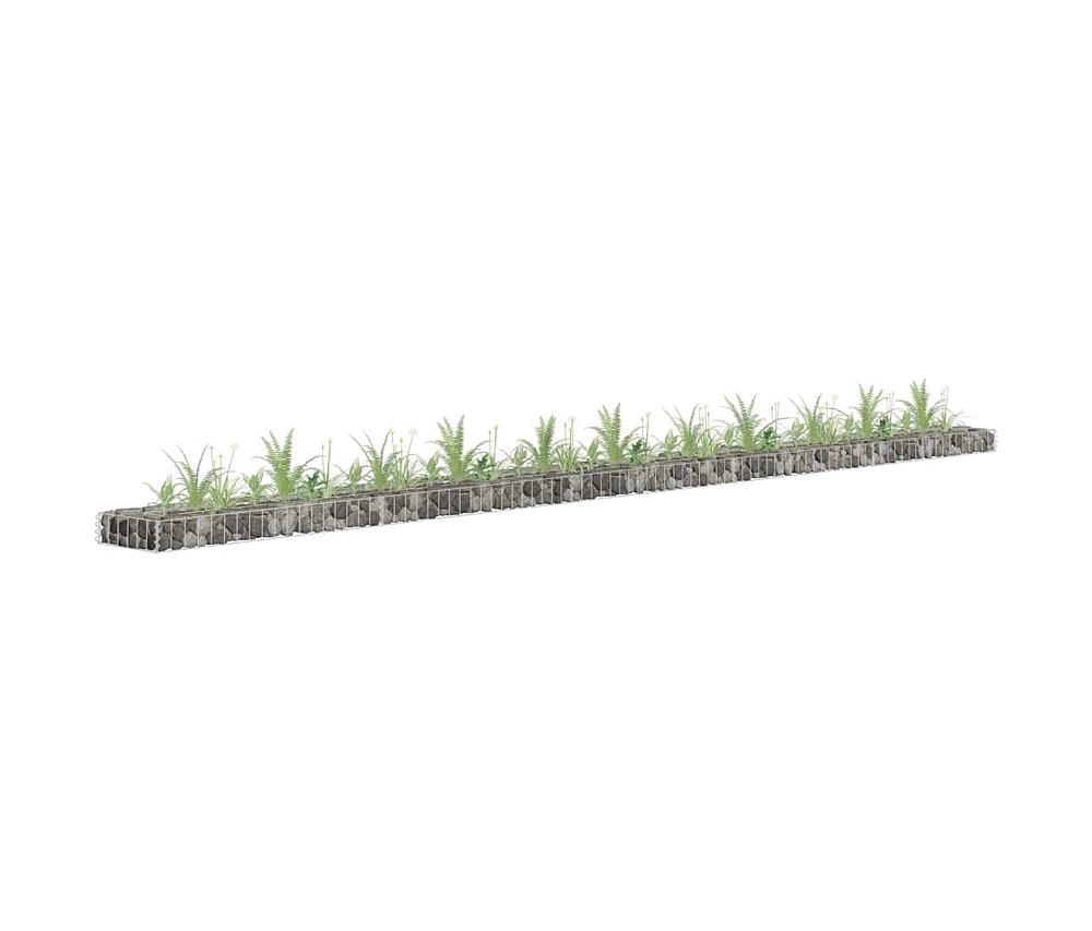 vidaXL Gabion Raised Bed Galvanized Steel 177.2"x11.8"x3.9"