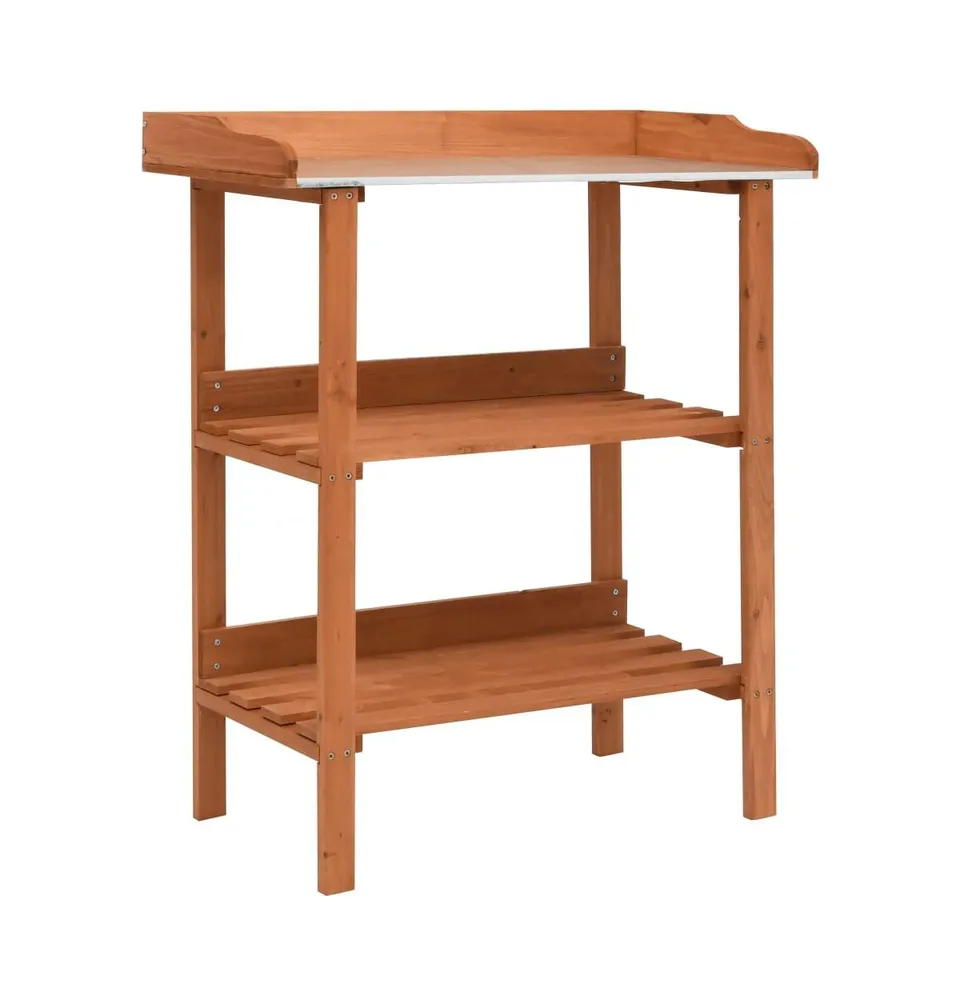 vidaXL Plant Stand 29.9"x14.6"x35" Firwood