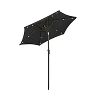 vidaXL Parasol with Led Lights 78.7"x83.1" Aluminum