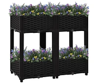 vidaXL Raised Bed 31.5"x15.7"x28" Polypropylene