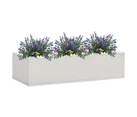 vidaXL Office Flower Box Light Gray 35.4"x15.7"x9.1" Steel