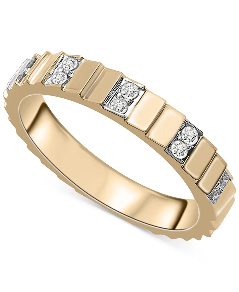 Audrey by Aurate Diamond Textured Band (1/6 ct. t.w.) in Gold Vermeil, Created for Macy's