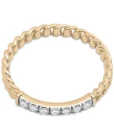 Audrey by Aurate Diamond Bar Chain Link Ring (1/6 ct. t.w.) Gold Vermeil, Created for Macy's