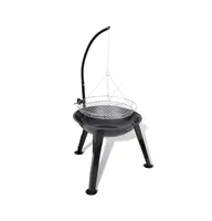 vidaXL Bbq Stand Charcoal Barbecue Hang Round