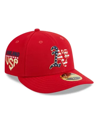 Men's New Era Red Oakland Athletics 2023 Fourth of July Low Profile 59FIFTY Fitted Hat