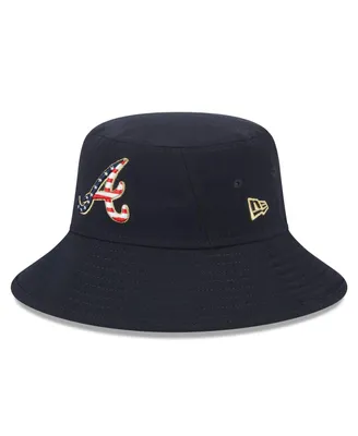 Men's New Era Navy Atlanta Braves 2023 Fourth of July Bucket Hat