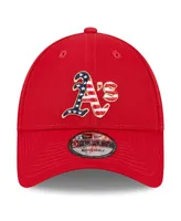 Men's New Era Red Oakland Athletics 2023 Fourth of July 9FORTY Adjustable Hat