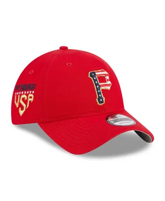 Men's New Era Red Pittsburgh Pirates 2023 Fourth of July 9TWENTY Adjustable Hat