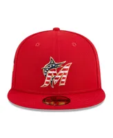 Men's New Era Red Miami Marlins Fourth of July 59FIFTY Fitted Hat