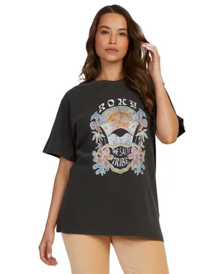 Roxy Juniors' To The Sun Boyfriend Cotton Graphic T-Shirt