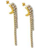 Heymaeve 18k Gold-Plated Cubic Zirconia Draped J-Hoop Earrings