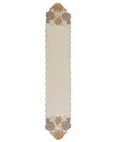 Elrene Metallic Pumpkin Cutwork Fabric Table Runner