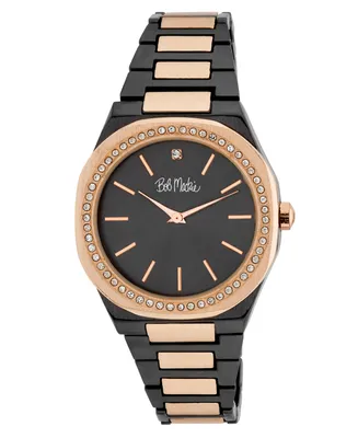 Bob Mackie Unisex Quartz Two-Tone Rose Alloy Watch 40mm