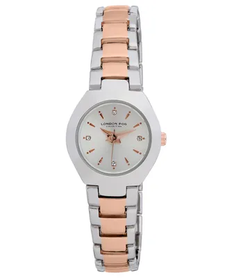 London Fog Women's Quartz Jermyn Two-Tone Rose Alloy Watch 24mm - Two