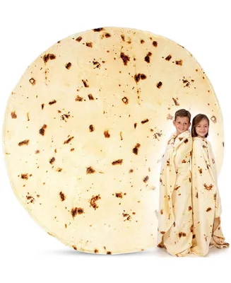 Zulay Kitchen Tortilla Giant Tortilla Throw Blanket for Adults and Kids 60 inch