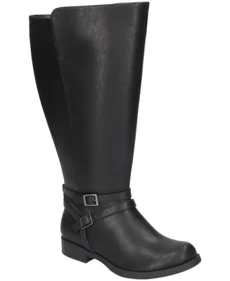 Easy Street Women's Bay Plus Athletic Shafted Extra Wide Calf Tall Boots