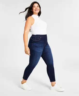 Celebrity Pink Trendy Plus Size Pull-On Skinny Ankle Jeans
