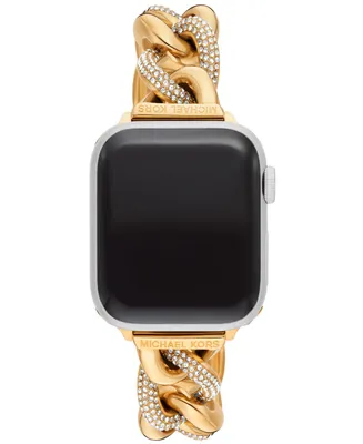 Michael Kors Women's Pave Stainless Steel Bracelet for Apple Watch, 38/40/41 and 42/44/45/49mm - Gold