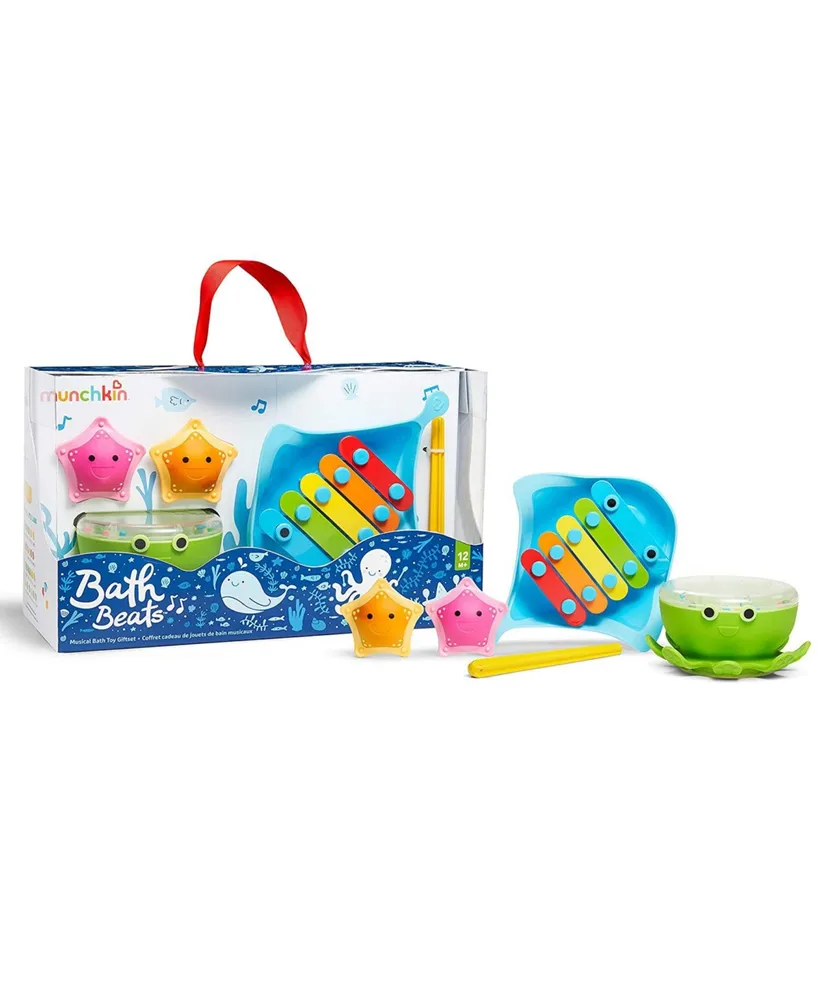 Munchkin Bath Beats Musical Toddler Bath Toy Set, 4 piece set