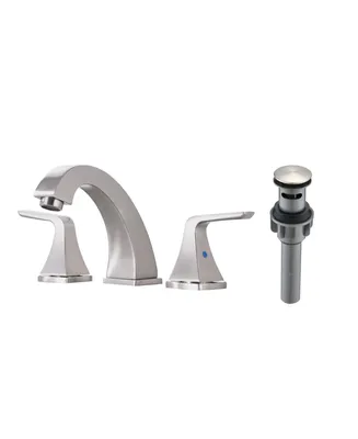 Simplie Fun Widespread 2 Handles Bathroom Faucet With Pop Up Sink