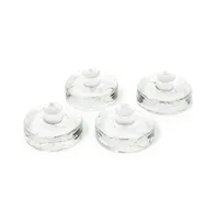 The Easy Weight - 4-Pack Heavy Glass Fermentation Weight with Grooved Handles for Canning Supplies - Fermenting Weights for Pickling & Canning