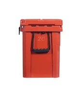 Camp-zero 20L Premium Drink Cooler with 2 Molded-in Beverage Holders | Burnt Orange
