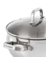 BergHOFF Belly 18/10 Stainless Steel 5.5 Quart Stockpot with Glass Lid