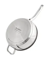 BergHOFF Belly 18/10 Stainless Steel 9.5" Deep Skillet with Glass Lid