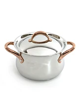 BergHOFF Ouro Gold 10Pc 18/10 Stainless Steel Cookware Set, Ss Lids, Rose Gold Handles